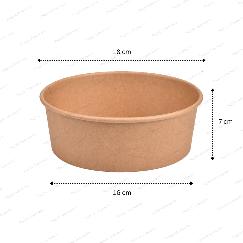 1300ml Kraft Paper Tub Container With PET Lid