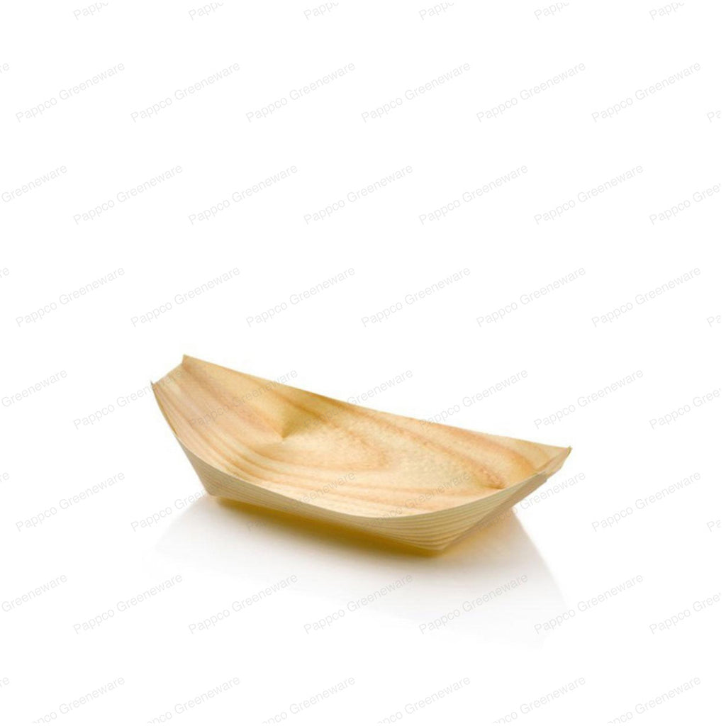Wooden Pine Boat - 9cm