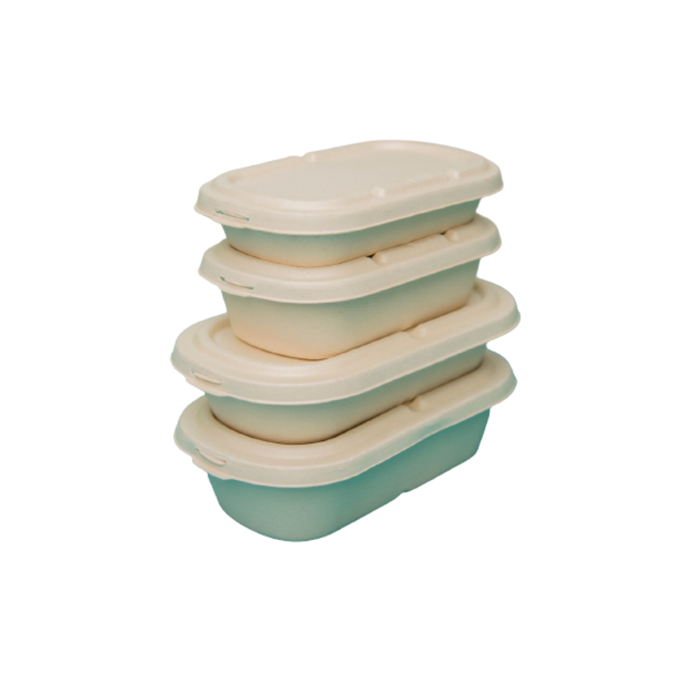 Biodegradable Sugarcane Bagasse Containers with Lids