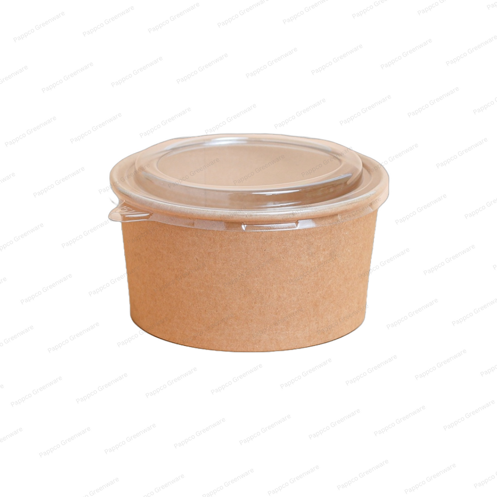 1000ml Kraft Paper Tub Container With PET Lid