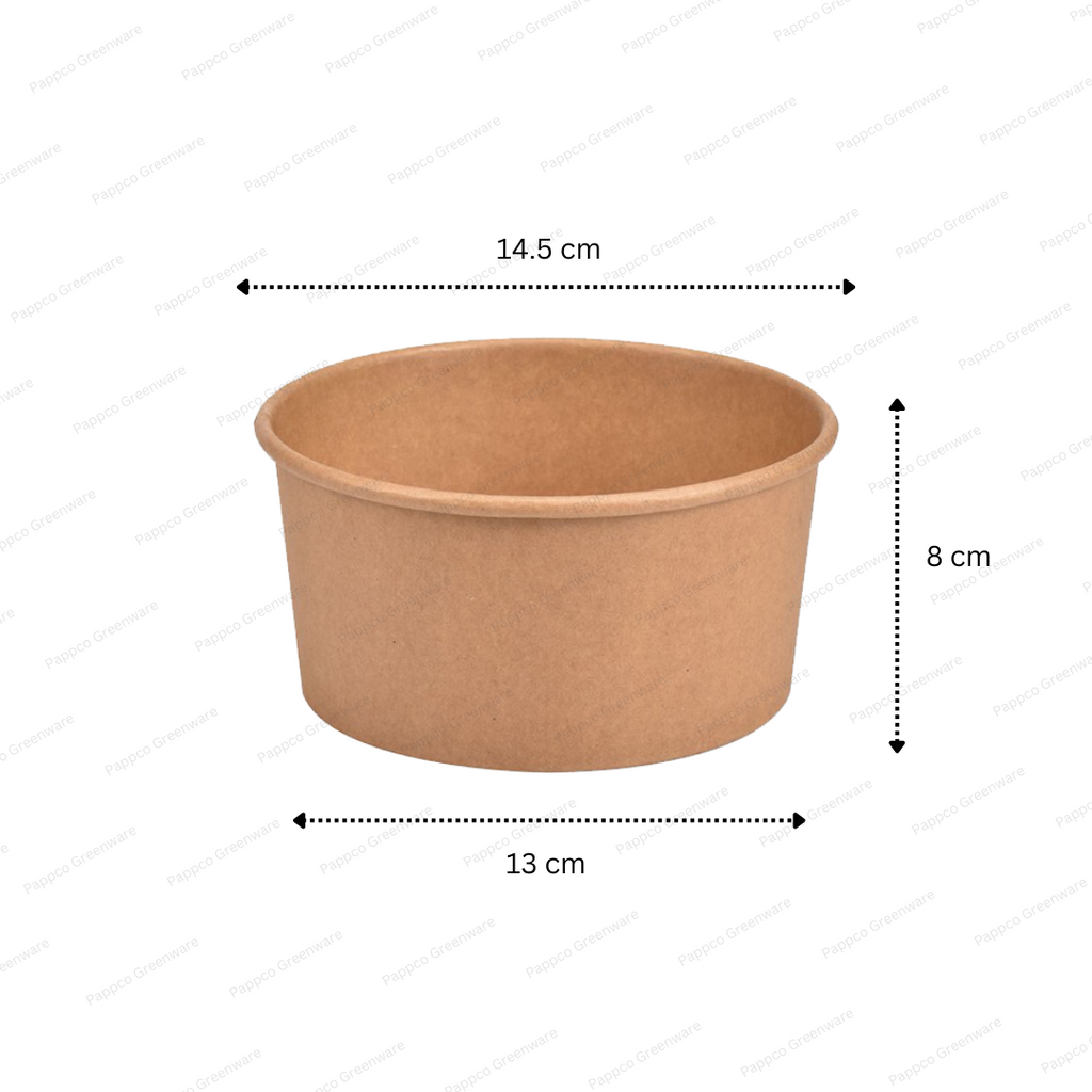 1000ml Kraft Paper Tub Container With PET Lid