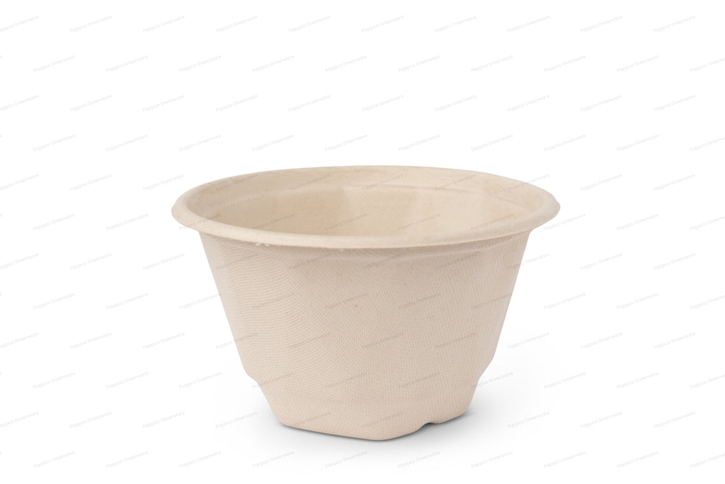 1000ml Round Brown Bagasse Parcel Container With Lid