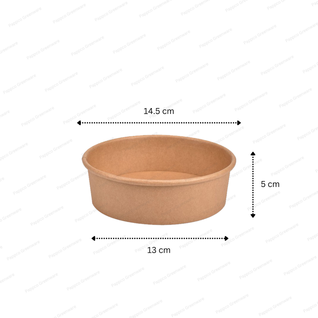 500ml Kraft Paper Tub Container With PET Lid