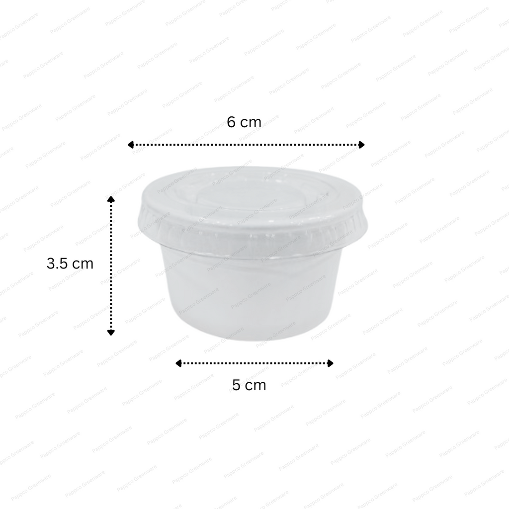55ml Paper Sauce Cup With PET Lid