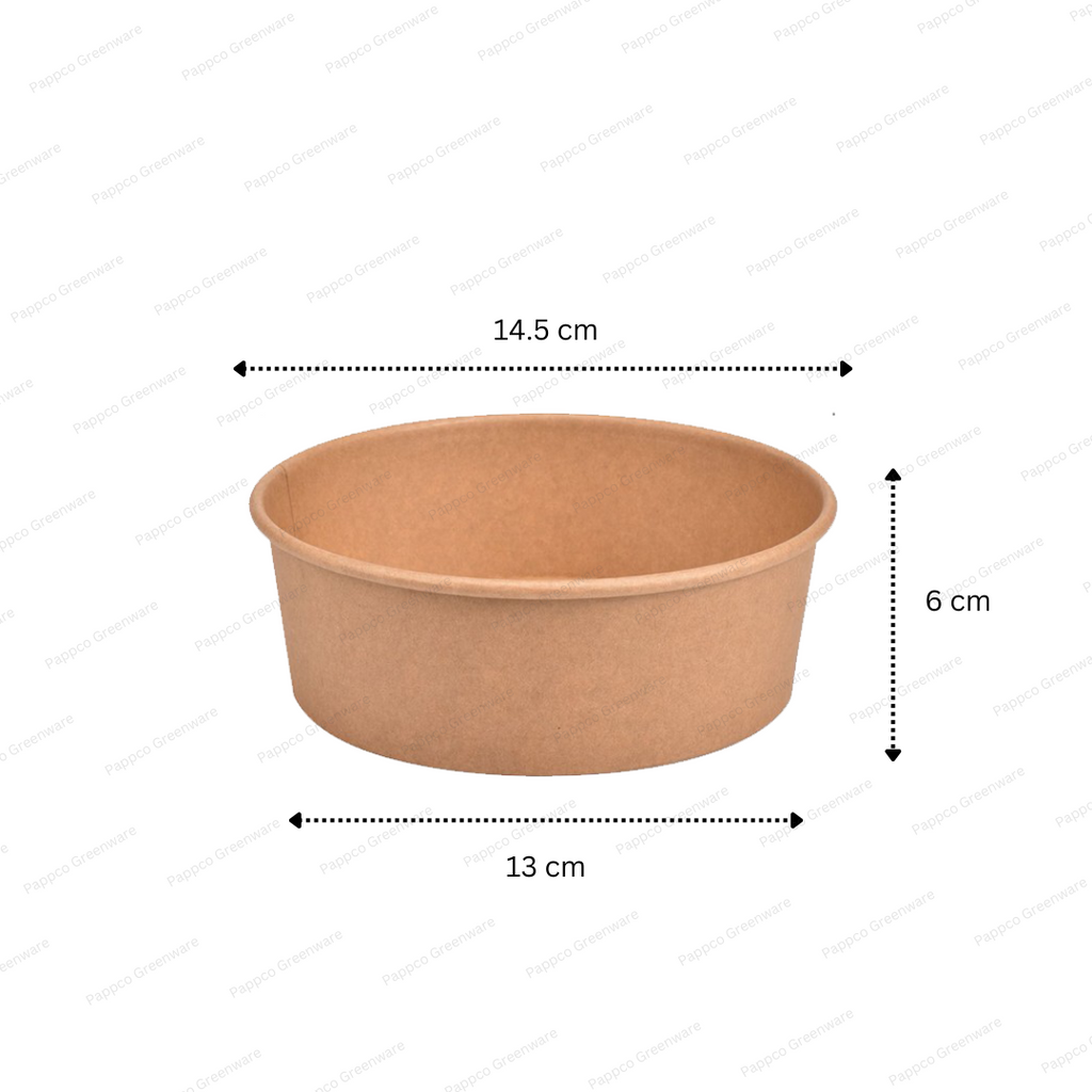750ml Kraft Paper Tub Container With PET Lid
