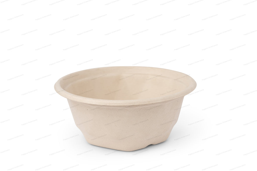 750ml Round Brown Bagasse Parcel Container With Lid