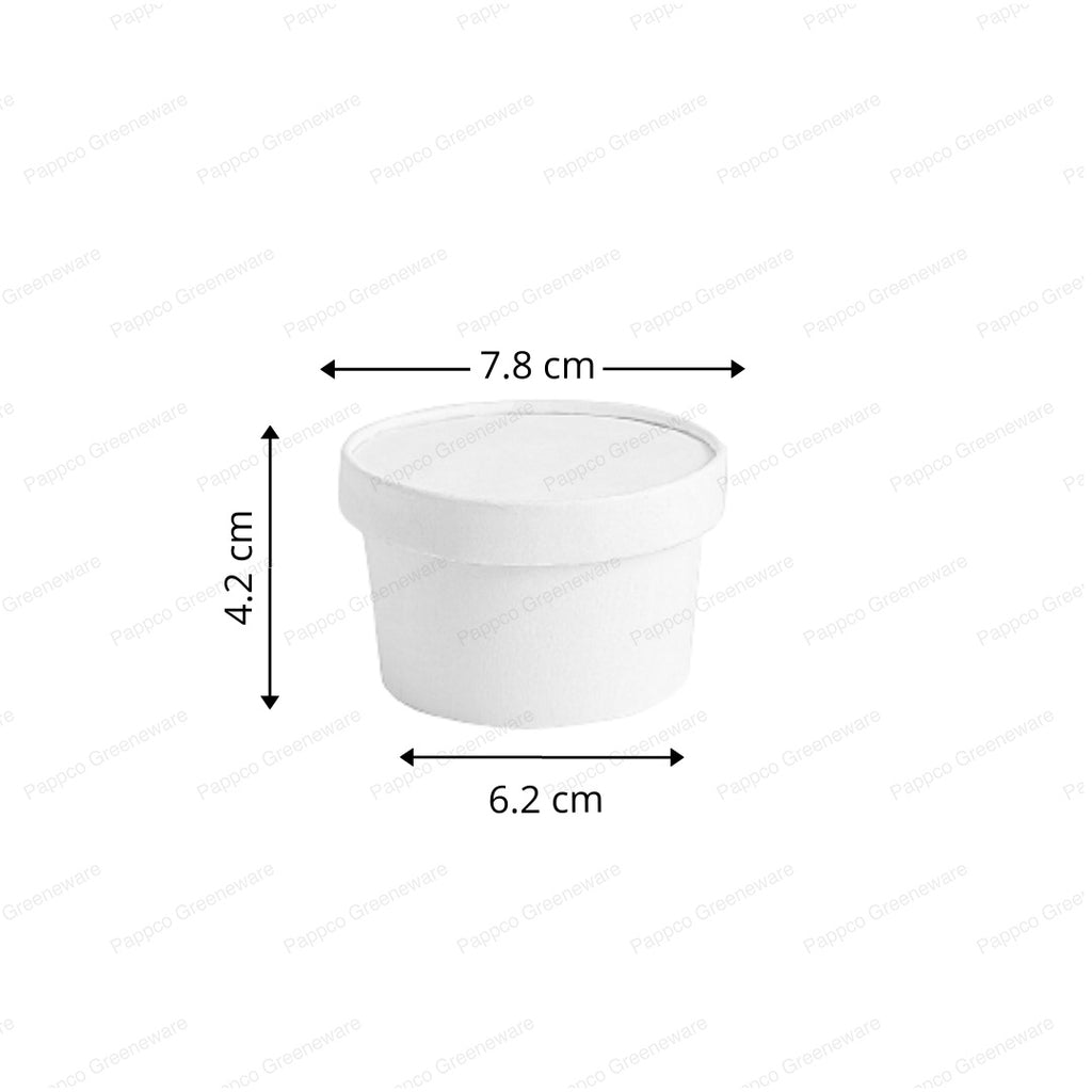 White Paper Tub with Lid - 100ml