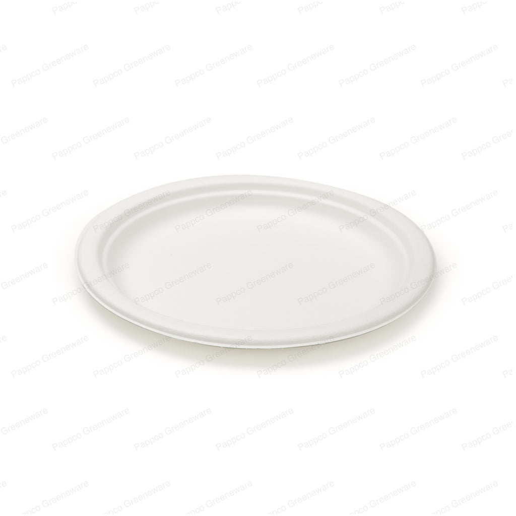Simond Store - Small Paper Plates 6 in - [Pack of 500] Dessert Compostable - Heavy Duty Eco-Friendly Disposable - Sugarcane Bagasse Fiber