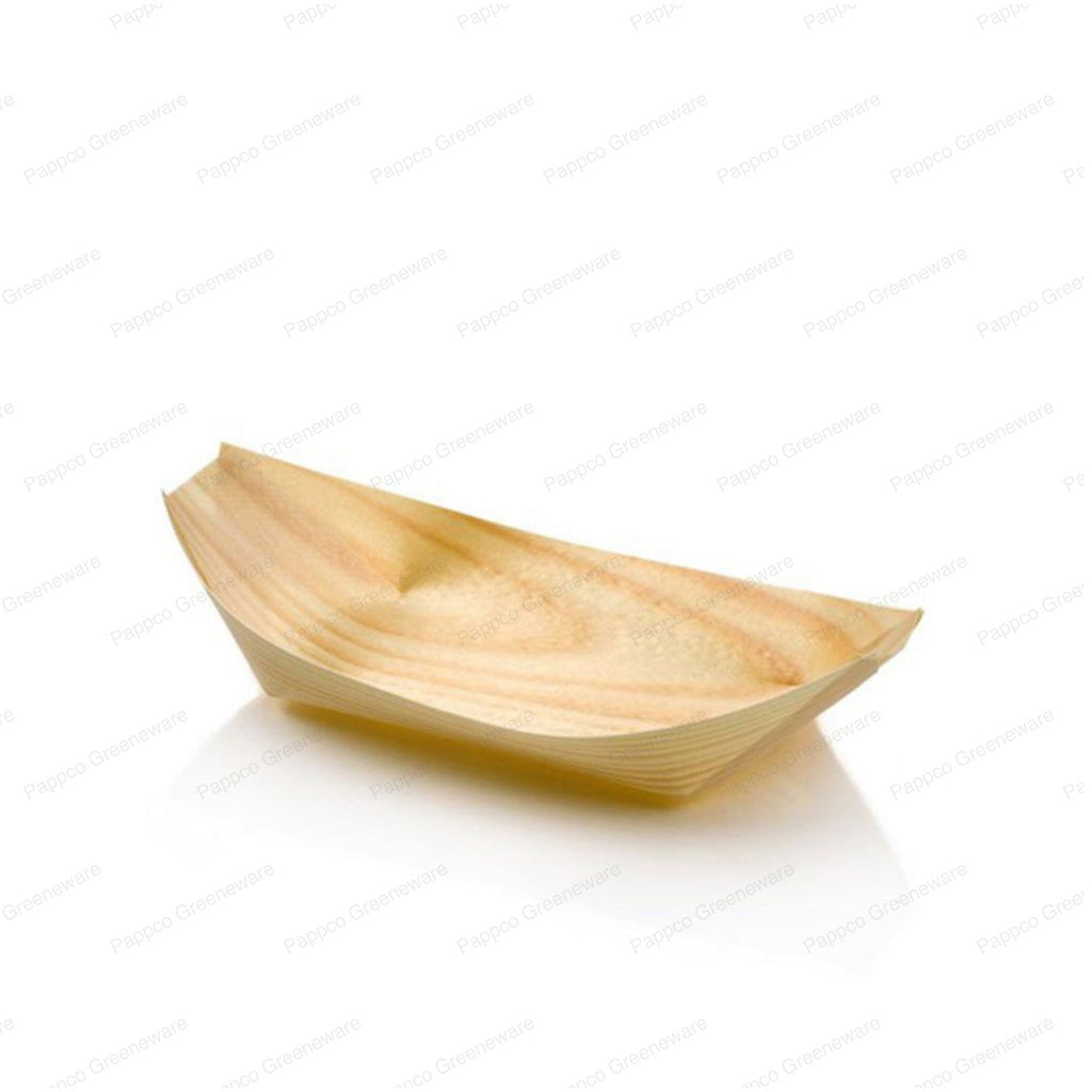 Wooden Pine Boat - 11cm