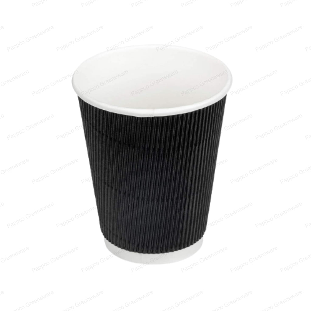 Black Ripple Wall Glass - 250ml