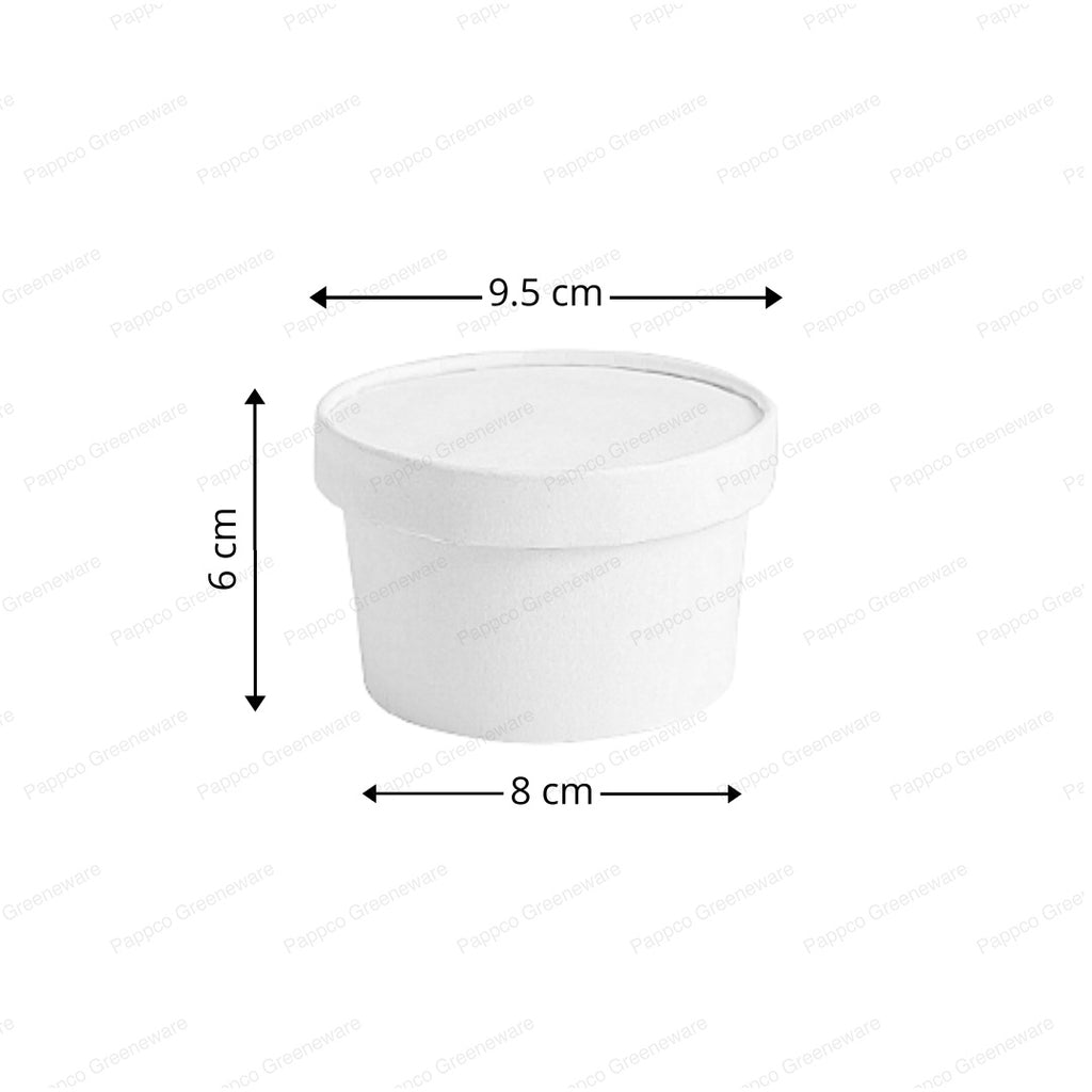 White Paper Tub with Lid - 250ml