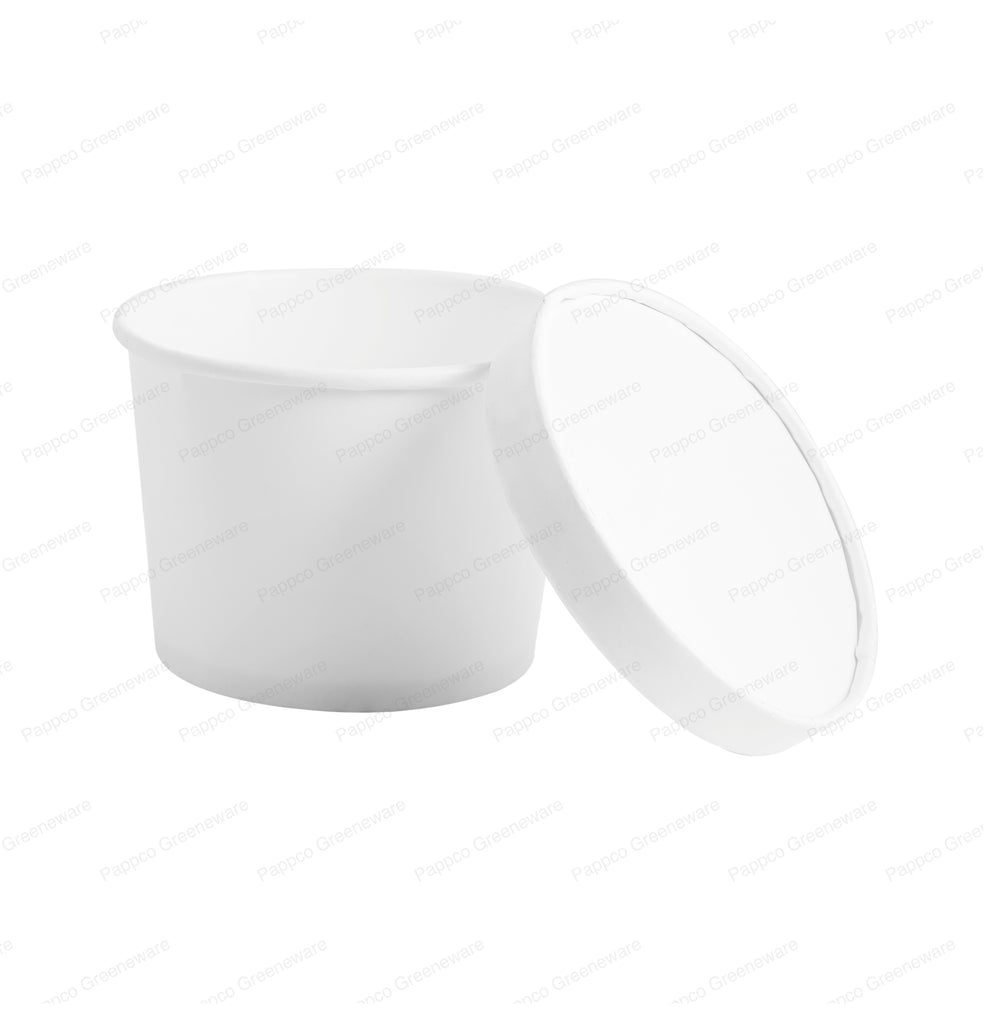 White Paper Tub with Lid - 500ml