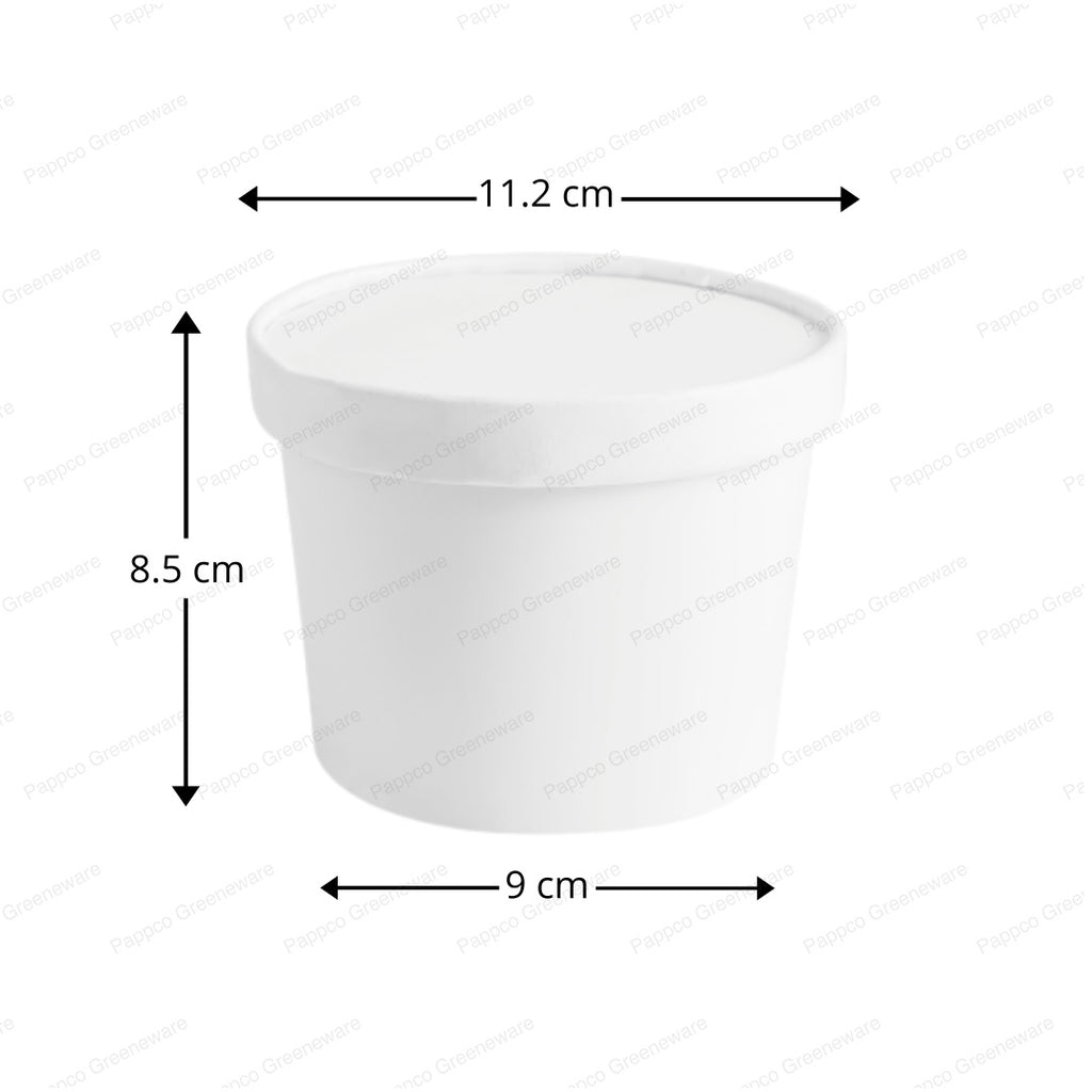 White Paper Tub with Lid - 500ml
