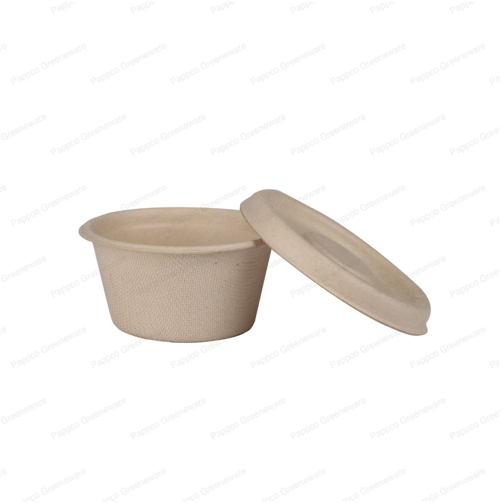 55ml Bagasse Sauce Cup with Lid