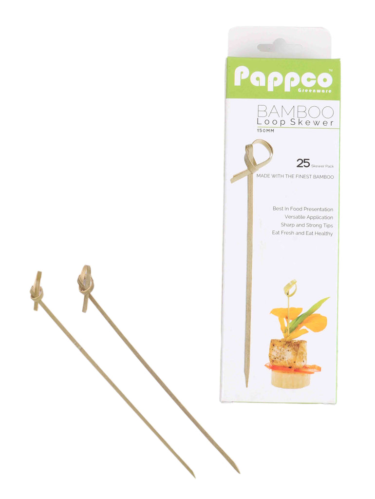 Pappco Greenware 6 Inch Long Loop Skewers (Pack Of 200)