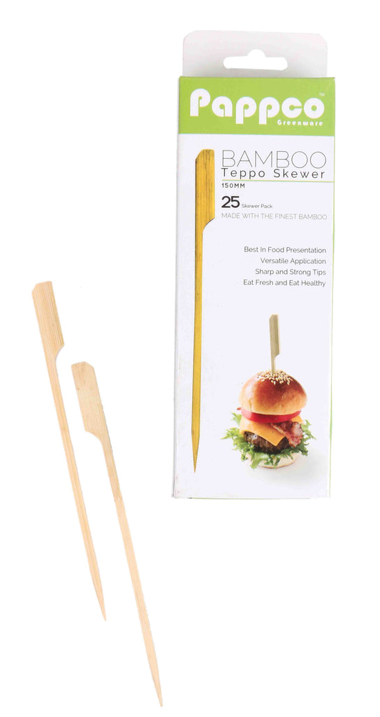 Pappco Greenware 6 Inch Long Teppo Skewers (Pack Of 200)