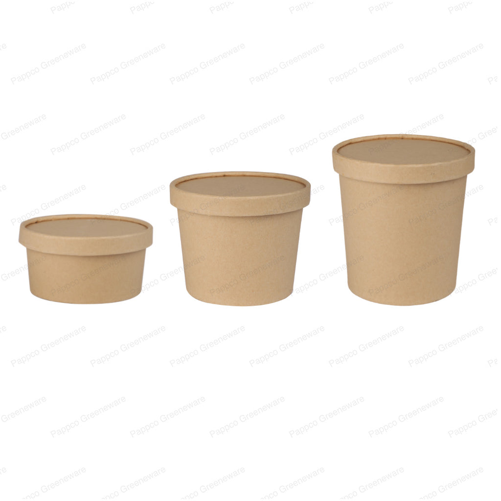 Disposable Food Containers | Brown & White Paper Containers | Pappco